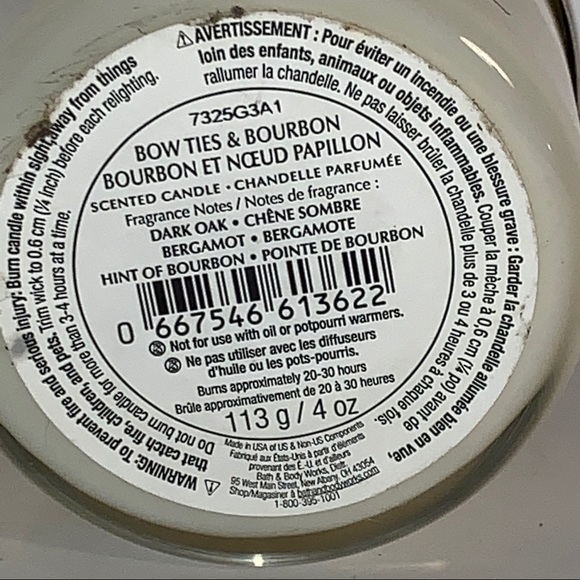 Bourbon 🥃 and Bow Ties Single Wick Bath & Body Works Candle - Picture 5 of 10